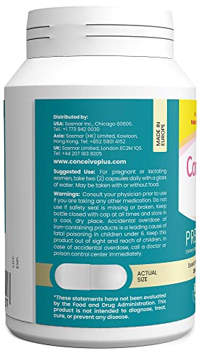CONCEIVE PLUS Prenatal Vitamins for Women - DHA, Choline + Folate, Healthy Pregnancy CONCEIVE PLUS
