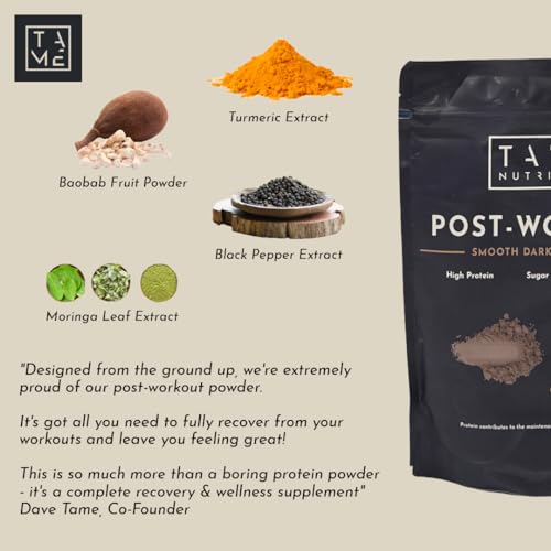 Vegan Post Workout Protein Powder | Dark Chocolate | 301g | Tame Nutrition Tame Nutrition