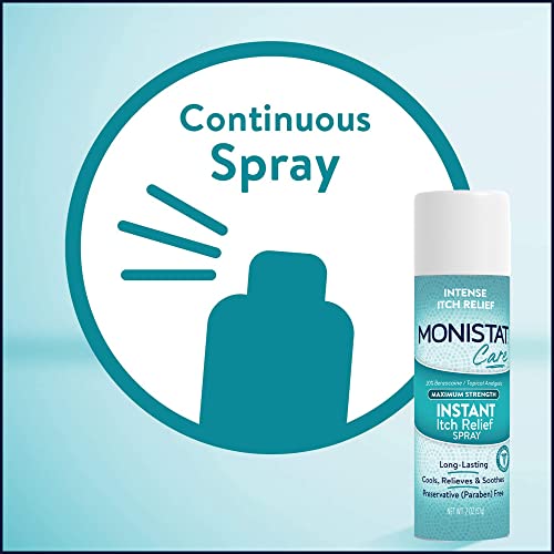 Monistat Instant Itch Relief Spray for Women, Maximum Strength Feminine Itch Care, 2 oz - AB Mystery