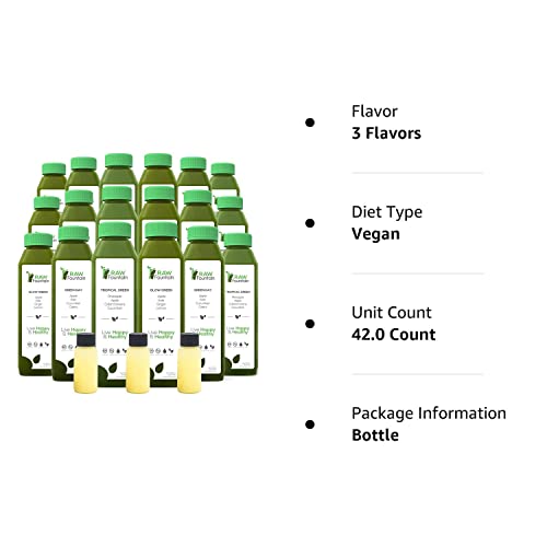 Raw Fountain 7 Day Green Juice Cleanse, All Natural Raw, Vegan Detox, Cold Pressed - AB Mystery