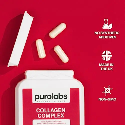 Marine Collagen Complex - Collagen Supplement for Women & Men - with Hyaluronic Acid & Vitamin C - High Strength - AB Mystery