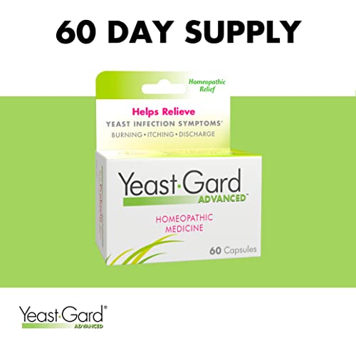 YeastGard Advanced Homeopathic Remedy Capsules - 60 count Bottle - AB Mystery