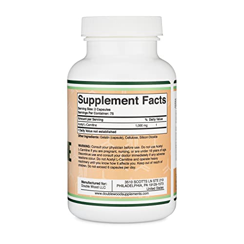 Acetyl L-Carnitine 1,000mg Per Serving, 150 Capsules (ALCAR for Brain Function Support - AB Mystery