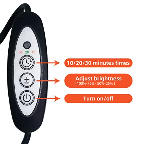 TherapSky Red Light Therapy Device 45W LED Red Infrared Light Therapy Lamp w/Remote Control and Timer - AB Mystery