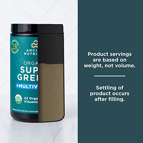 Ancient Nutrition Organic SuperGreens and Multivitamin Powder with Probiotics - AB Mystery
