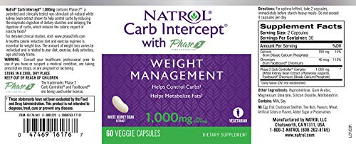 Natrol Carb Intercept with Phase 2 Carb Controller Capsules, White Kidney (Pack of 12) - AB Mystery