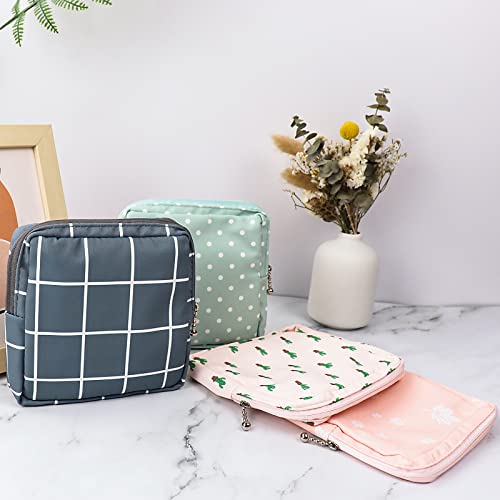 Sanitary Napkin Storage Bag,Portable Sanitary Napkin Storage Pouch Pack of 4 Reusable Menstrual Cup - AB Mystery