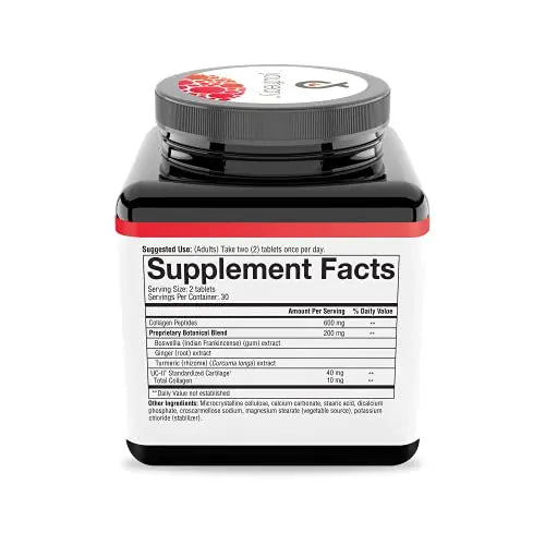 Youtheory Joint Complex with UC-II, 60 Count (1 Bottle) - AB Mystery