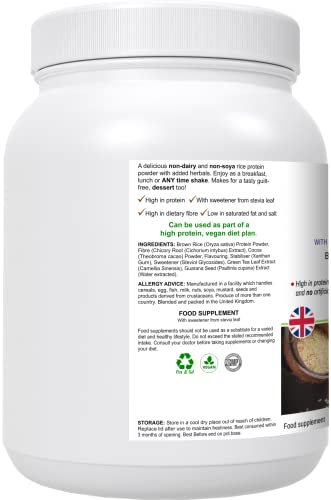 RicePro |Chocolate | Brown Rice Protein Powder with Added Herbals | Chicory Root Extract, Biobodyboost