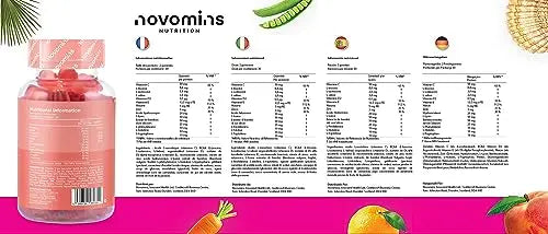 Vegan Collagen Gummies – Advanced Superfood Blend – Vegan Collagen Alternative for Women and Men – Infused with Vitamin C novomins