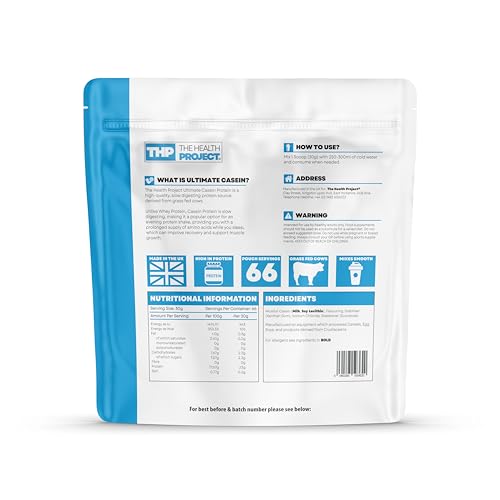 The Health Project Ultimate Casein Protein - Health-Conscious Slow Digesting Supplement The Health Project