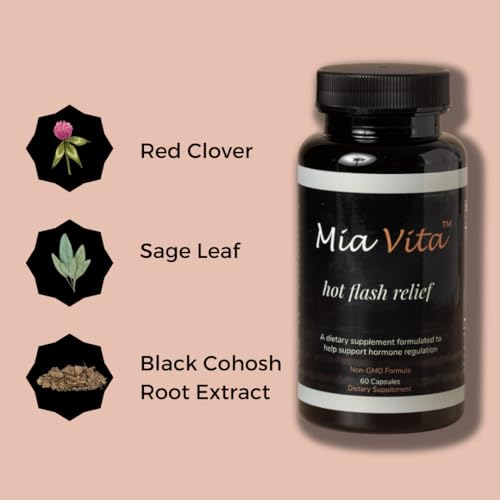 FEMMEPHARMA Mia Vita Hot Flash Supplements for Menopause Natural Hormone Regulation - AB Mystery