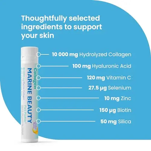 Swedish Nutra Marine Beauty Collagen | High Strength Type 1 & 3 Collagen to Rejuvenate Hair, Skin & Nails - AB Mystery