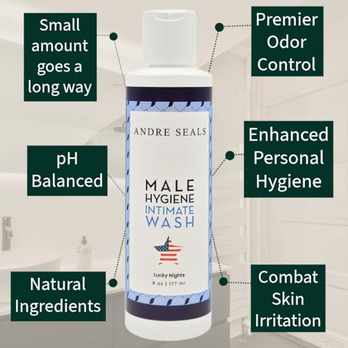Andre Seals Intimate Wash for Men, Lucky Nights Scent – Refreshing Genital Care & Odor Control - AB Mystery