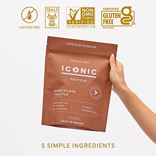 ICONIC Protein Powder, Chocolate Truffle - Sugar Free, Low Carb Protein Powder - AB Mystery