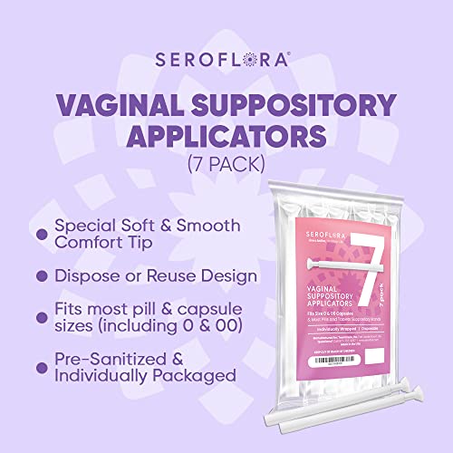 SEROVERA Seroflora Boric Acid Suppositories Applicators for Women, Individually Wrapped Pack of 7 - AB Mystery