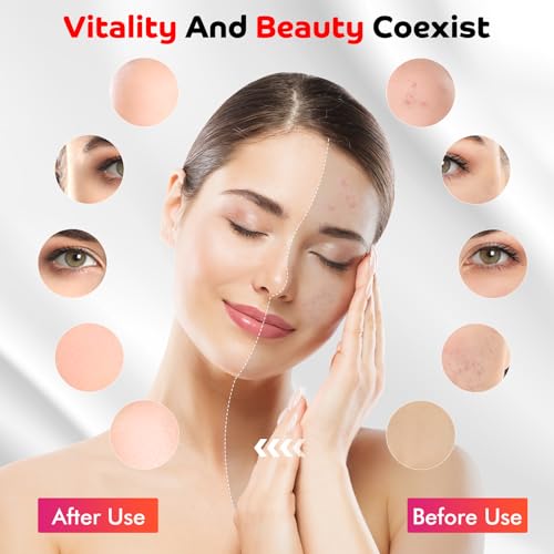 Devowellte Red Light Lamp for Face, 80 LEDs Red Light Lamp Height Free Adjustment Infrared Light - AB Mystery