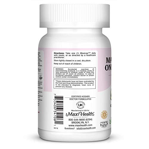 Maxi One Per Day Prenatal Formula with Methylated Folate and Gentle Iron, 60 Count Maxi Health