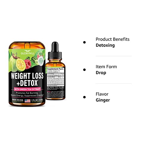 Weight Loss Drops Natural Detox Made in USA - Diet Drops for Fat Loss - Effective Appetite - AB Mystery