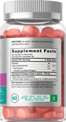 Hydrolyzed Collagen Gummies | 90 Count | Strawberry Flavored Gummy Supplement - AB Mystery