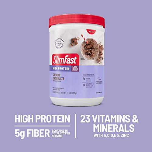 SlimFast High Protein Meal Replacement Shake Powder, 12 Servings (Pack of 2) , Advanced - AB Mystery