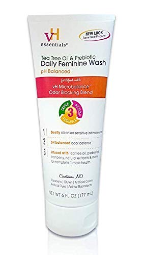 vH essentials Intimate Feminine Wash - pH Balanced with Tea Tree Oil, Cranberry, Prebiotics, Lavender - AB Mystery