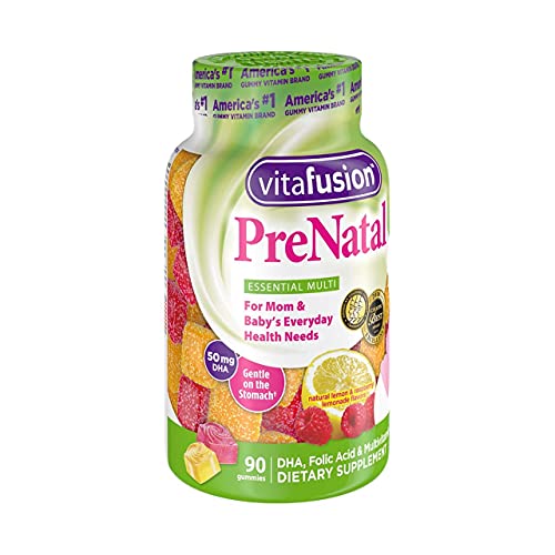 Vitafusion PreNatal Dietary Supplement, Lemon & Raspberry Lemonade Flavors 90 ea (Pack of 5) Vitafusion