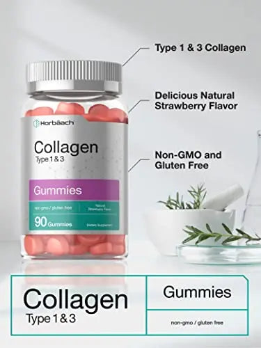 Hydrolyzed Collagen Gummies | 90 Count | Strawberry Flavored Gummy Supplement - AB Mystery