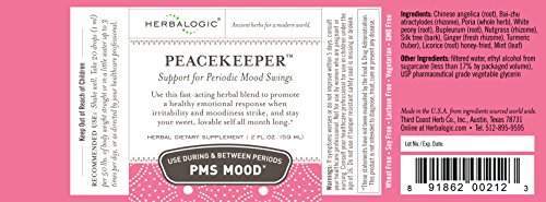 Herbalogic - Peacekeeper Liquid Herb Drops - Reduces PMS Related Mood Swings - Based - AB Mystery