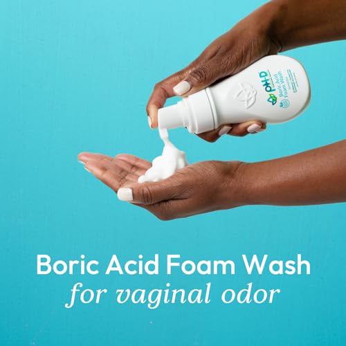 pH-D Feminine Health - Boric Acid Foam Wash - pH-Balanced, Paraben-Free, and Plant-based - AB Mystery