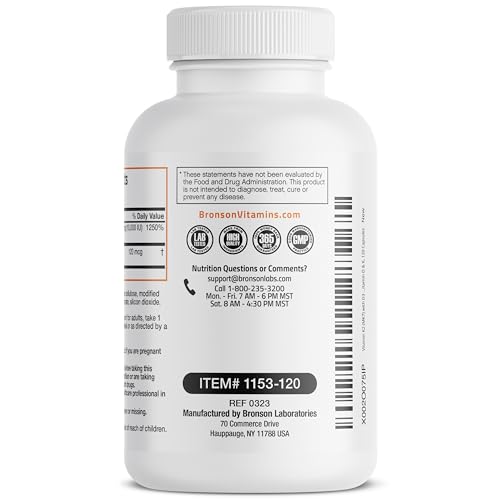 Bronson Vitamin K2 (MK7) with D3 Extra Strength Supplement Bone and Heart Health Non - AB Mystery