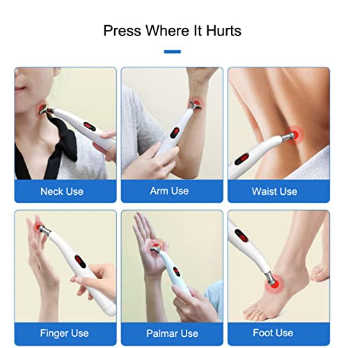koouood Acupuncture Pen, 5-in-1 Pulse Massage Pen, USB Rechargeable Electronic Acupuncture Pen - AB Mystery