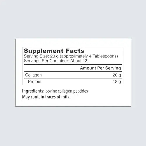 Vital Proteins Collagen Peptides Powder Supplement (Type I, III), Unflavored Hydrolyzed Collagen VITAL PROTEINS