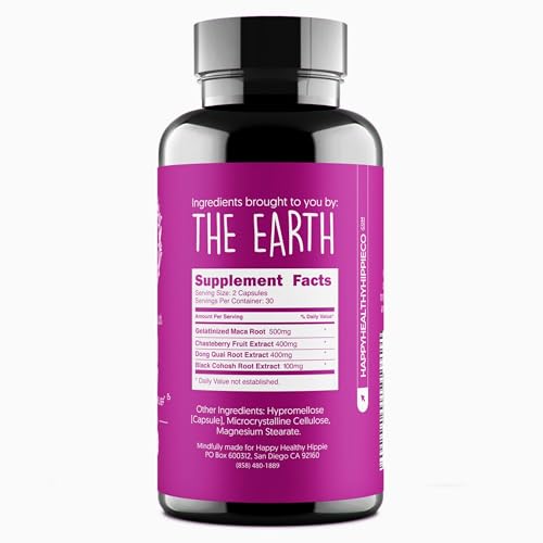 Happy Healthy Hippie Hormone Balance for Women - PMS Support Supplement & Menopause - AB Mystery