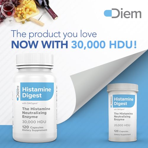Omne Diem Histamine Digest DAO 30,000 HDU - 120 Caps - Histamine Neutralizing - AB Mystery