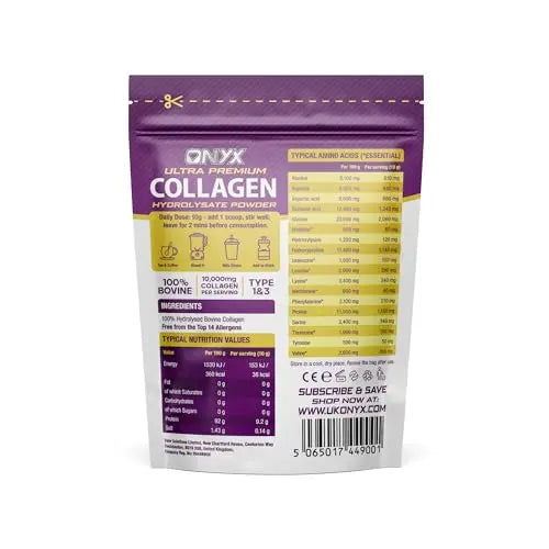 Premium Collagen Powder (Type I, III) Hydrolysed Bovine Collagen Peptides Powder - Halal Certified - AB Mystery