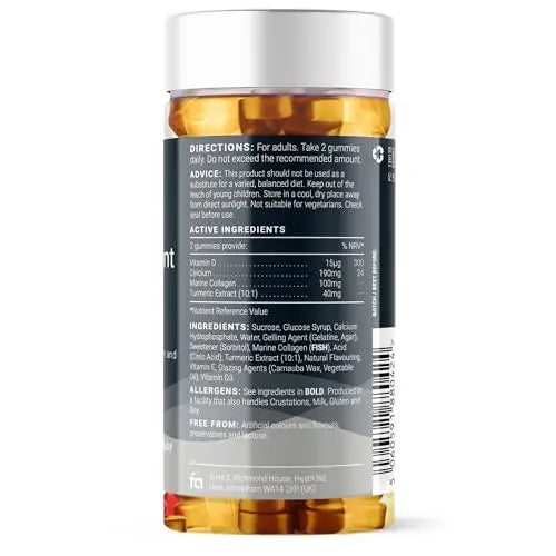 Feel Amazing Bone & Joint Complex Gummies - with Calcium, Vitamin D3 & Marine Collagen - 60 Grapefruit-Flavored Gummies - 30-Day Supply (1) Feel Amazing