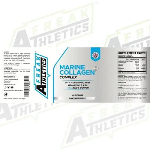 Marine Collagen 1000mg - Type 1 Hydrolysed Collagen - Enhanced with Hyaluronic Acid, Vitamin C - AB Mystery