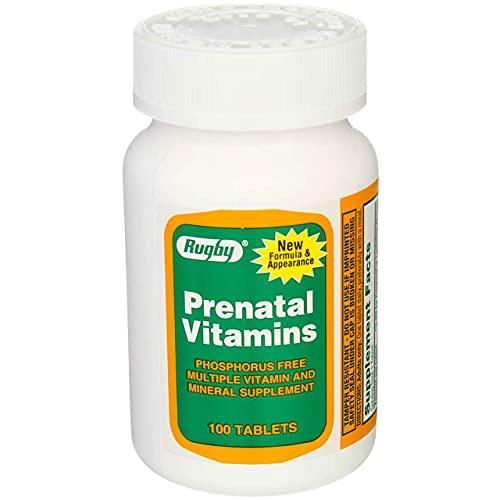 Rugby Prenatal Vitamins for Pregnant or Lactating Women Phosphorus RUGBY LABORATORIES