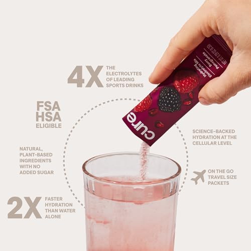 Cure Hydrating Plant Based Electrolyte Mix | FSA & HSA Eligible | Powder for Dehydration - AB Mystery