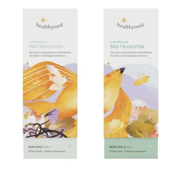 HealthyNest 3rd Trimester Prenatal Vitamin - Pregnancy Support for Fetal Brain Development
