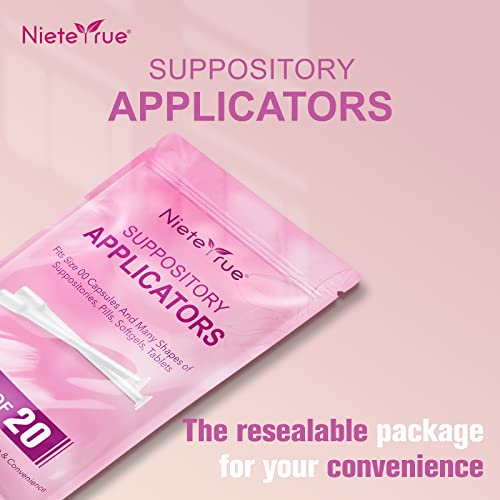 Nieteyrue 20-Packs Suppository Applicators for Women, Disposable, Individually Wrapped - AB Mystery