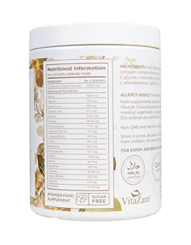 Vitazam Fine Diamond Bovine Collagen Powder - Hydrolyzed Type 1 & 3 Collagen Powder Protein - AB Mystery