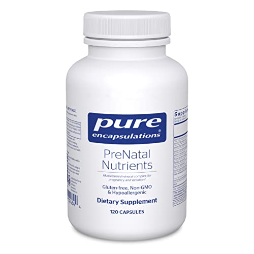 Pure Encapsulations PreNatal Nutrients - for Pregnancy & Lactation - Aids Energy & DNA Development