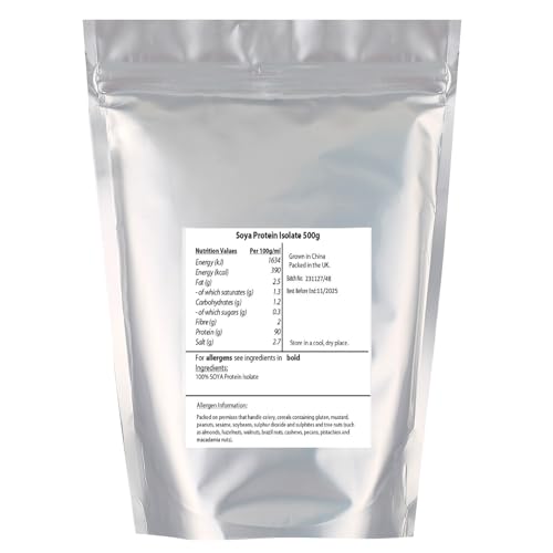 SOYA Protein Isolate (90% Protein) 500g by Hatton Hill, Unflavoured, Vegan Protein Shake Hatton Hill