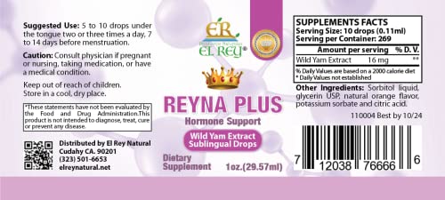 Productos Naturales El Rey Reyna Plus - Wild Yam Extract (Women´s Hormone Support) - AB Mystery