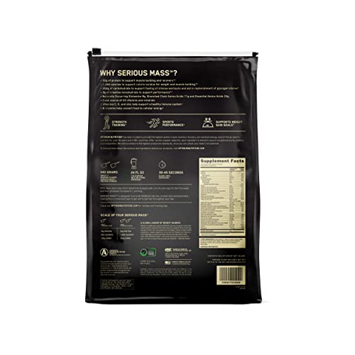 Optimum Nutrition Serious Mass Weight Gainer Protein Powder, Vitamin C, Zinc and Vitamin - AB Mystery