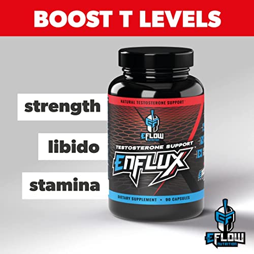 eFlow Nutrition Enflux Natural T Support with KSM-66 Ashwagandha - Supplement - AB Mystery