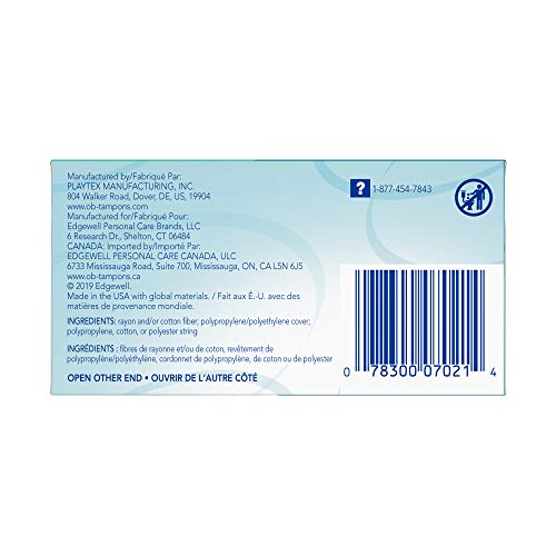 o.b. Pro-Comfort Non-Applicator Tampons, Super Absorbancy, 40 Count (Pack of 1) - AB Mystery