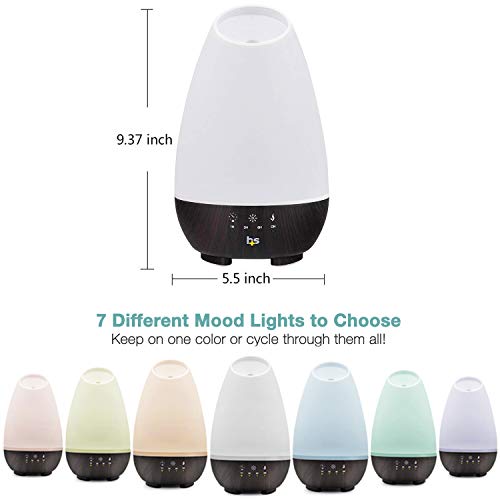HealthSmart Essential Oil Diffuser, Cool Mist Humidifier and Aromatherapy Diffuser, FSA HSA Eligible with 500ML - AB Mystery